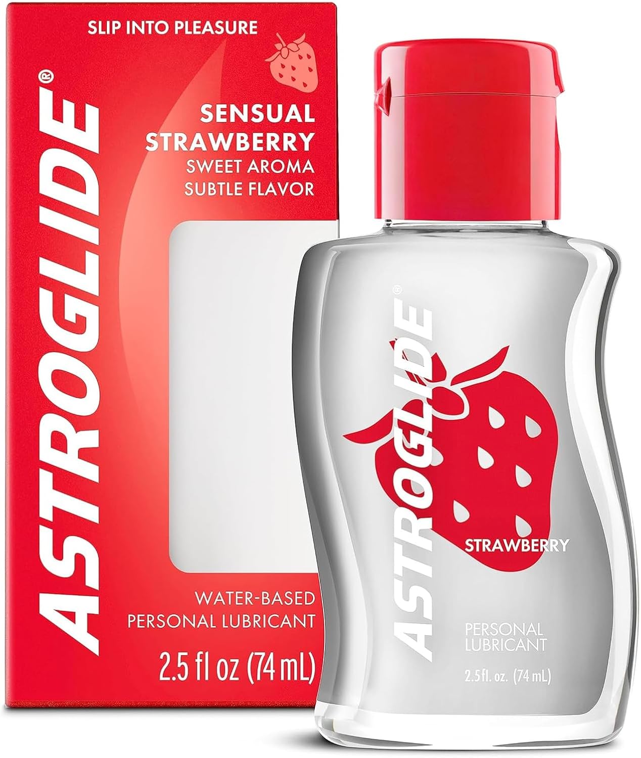 Astroglide Strawberry – Flavored Water-Based Personal Lubricant (74 mL)