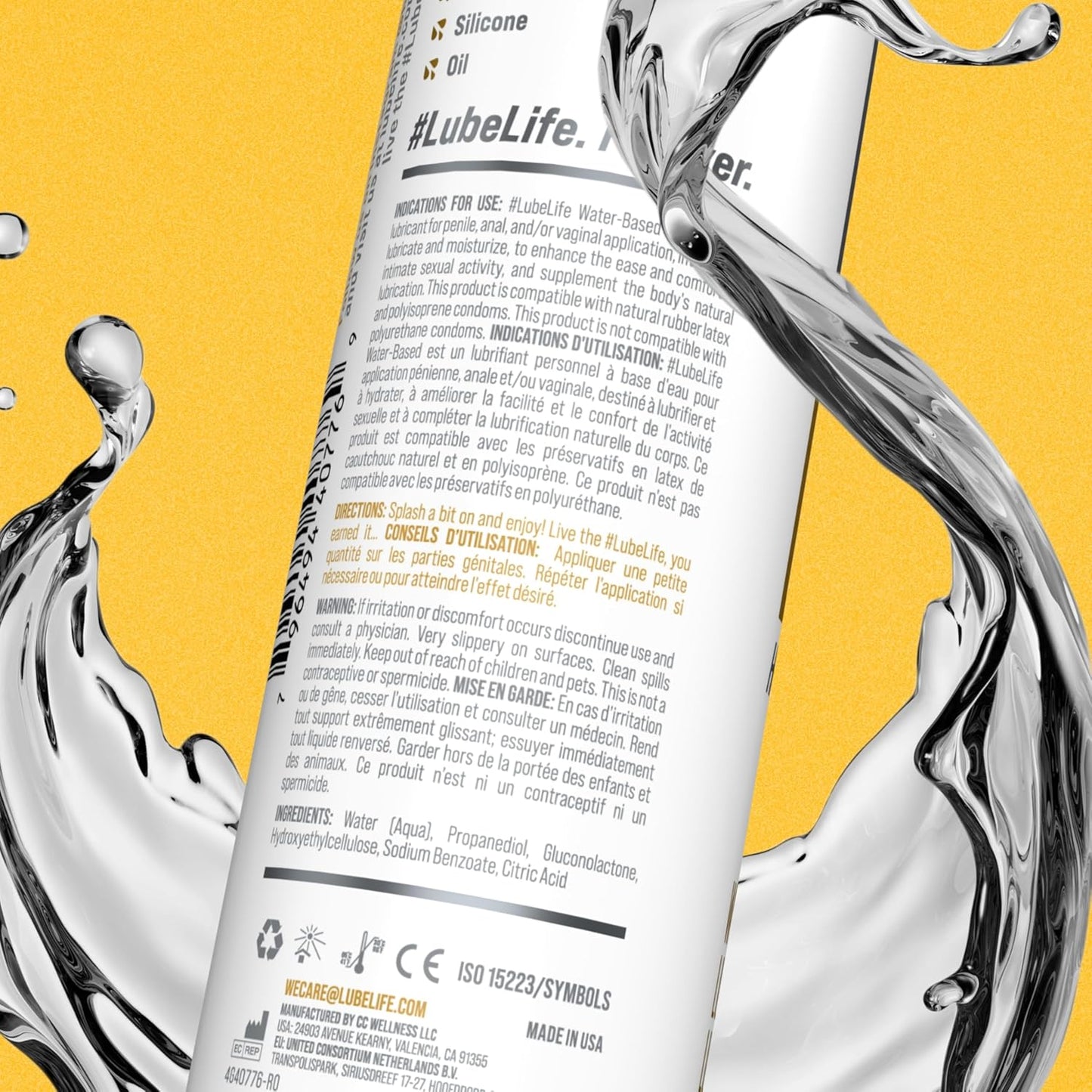 #LubeLife Water-Based Personal Lubricant – Long-Lasting, pH-Balanced & Toy-Safe (237 mL)
