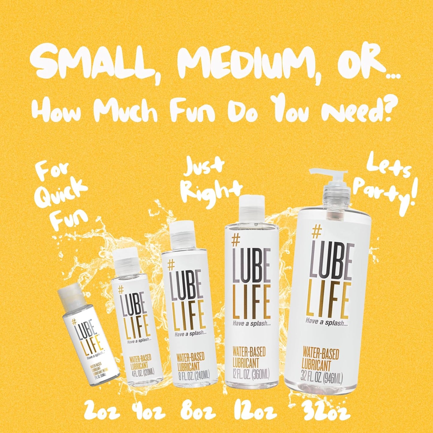 #LubeLife Water-Based Personal Lubricant – Long-Lasting, pH-Balanced & Toy-Safe (237 mL)