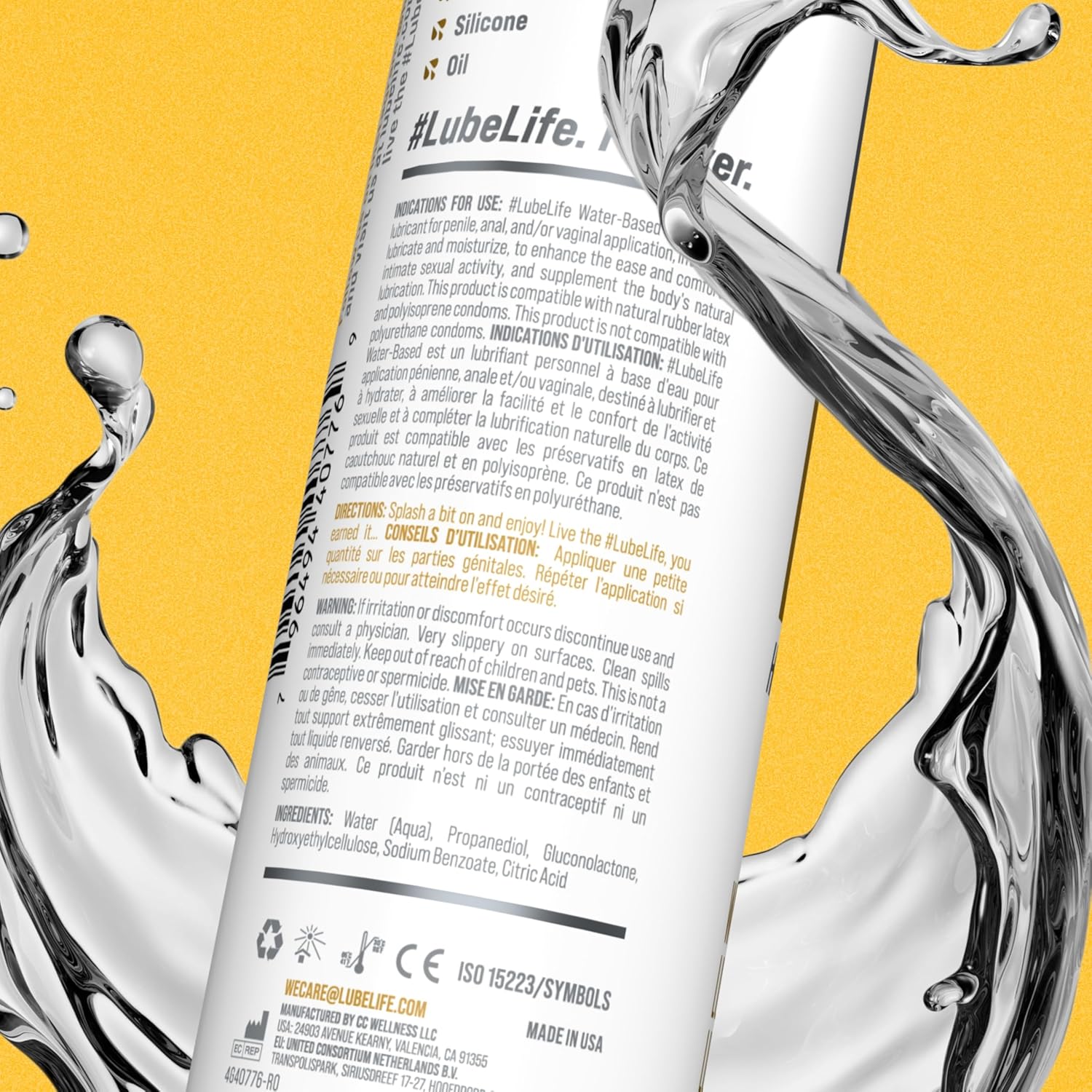 #LubeLife Water-Based Personal Lubricant – Long-Lasting, pH-Balanced & Toy-Safe (237 mL)